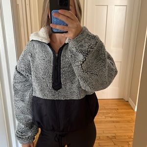 Free People 1/4 zip Sherpa